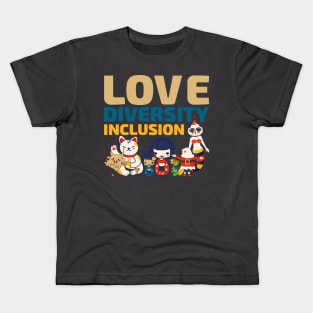 Love Diversity Inclusion Kids T-Shirt